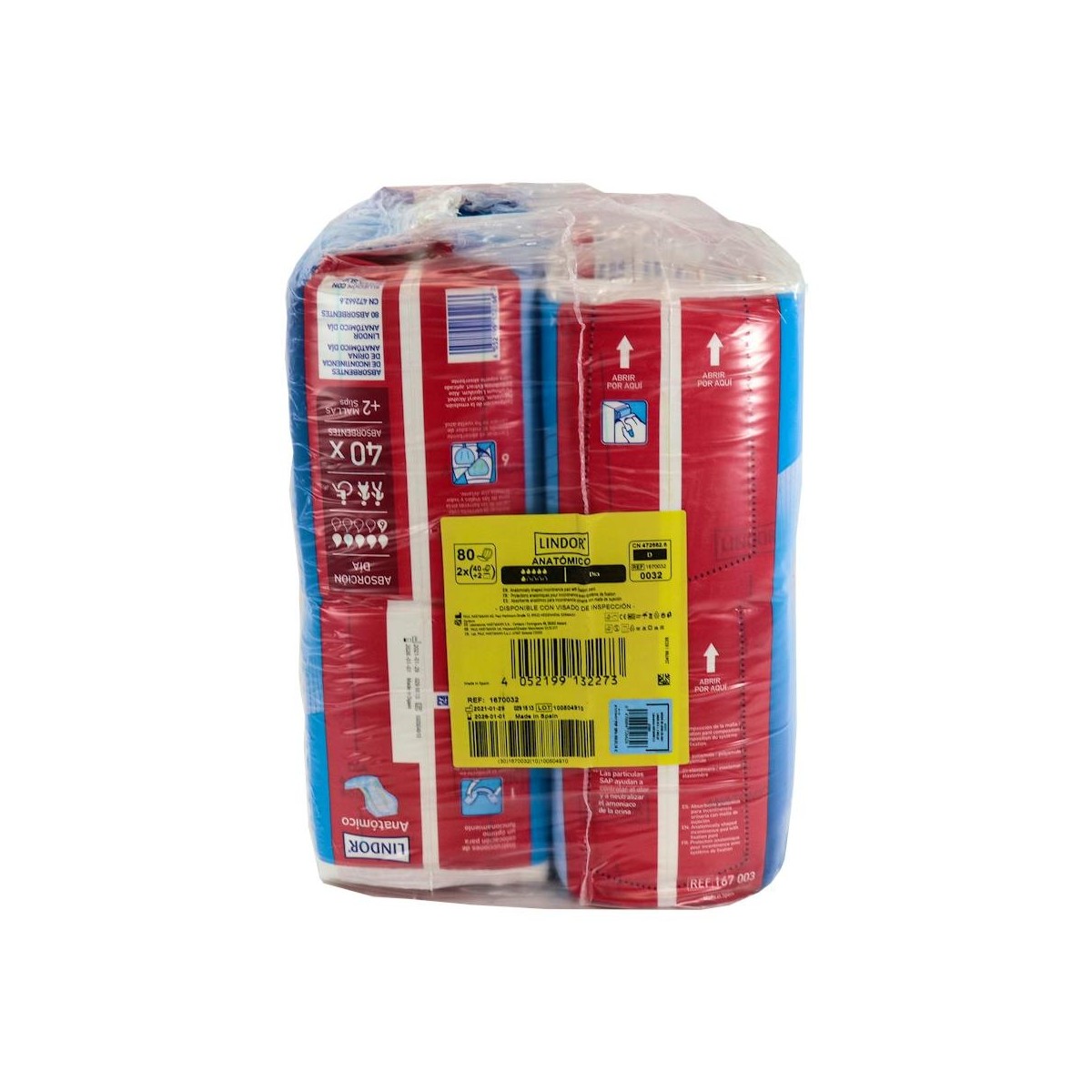 Pañal Inco Lindor Anatom Dia 80 Un