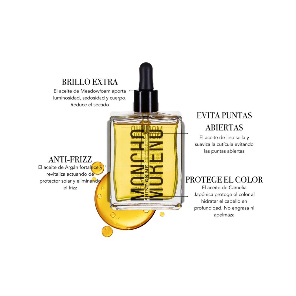 SHINE ON ME ACEITE CAPILAR MONCHO MORENO 100ML