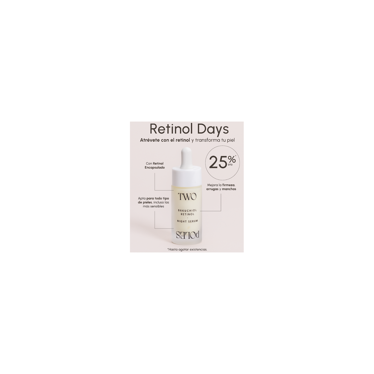 TWO POLES NIGHT SERUM BAKUCHIOL RETINOL 20 ML