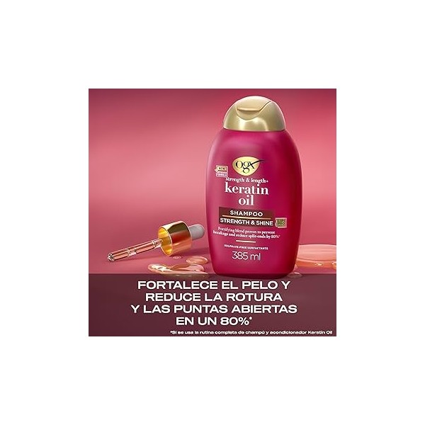 OGX CHAMPU ACEITE KERATINA ROSA